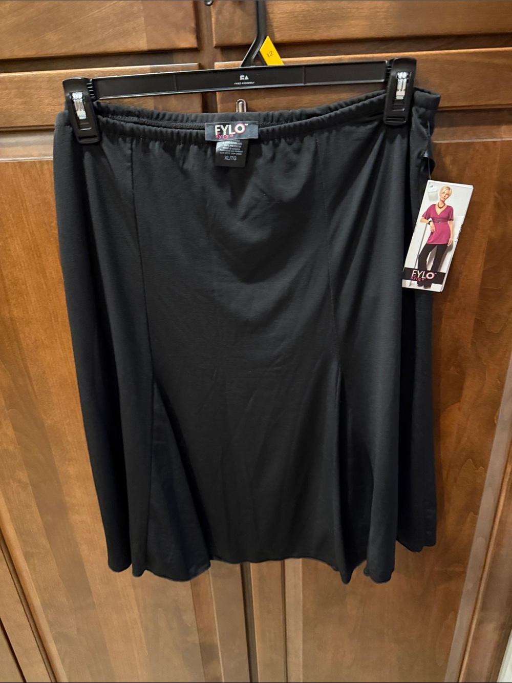 FYLO Black A-Line Pull-On Women’s Skirt - NWT